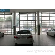 Aluminum Alloy Modern Clear Overhead Transparent Glass Door